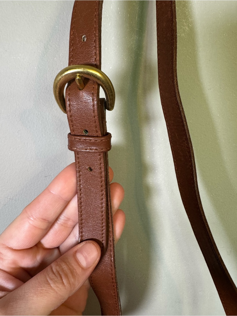 Coach Brown Leather Belted Crossbody Bucket Bag with Buckle - Picture 4 of 12